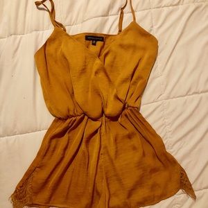 Mustard Yellow Kendall & Kylie XS Romper